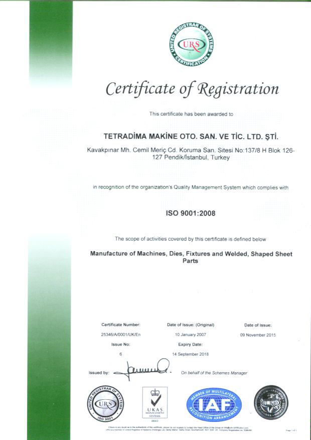 ISO 9001:2008 İngilizce
